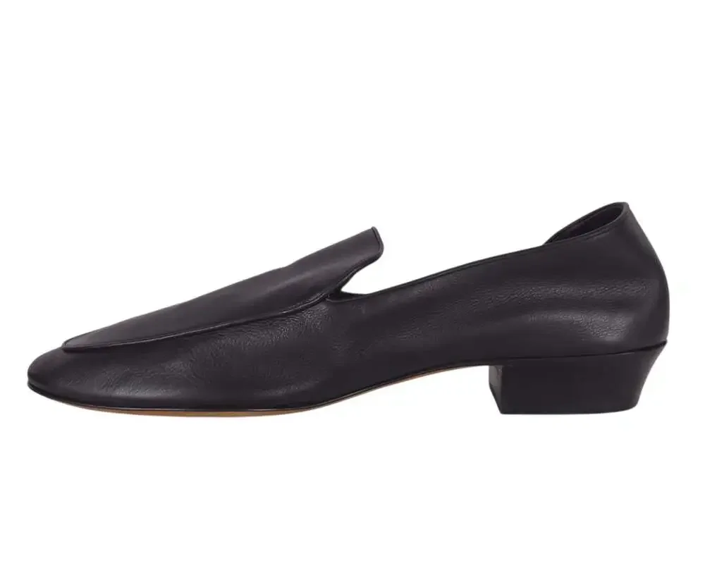 The Row Awar 25 Loafers US 11 EU 44 Mens Black Silky Grain Calfskin $1390